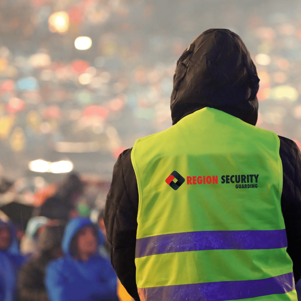 SIA-licensed event security officer providing crowd management at an event in Coventry