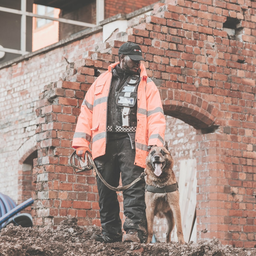 One of our security guards Preston on a site