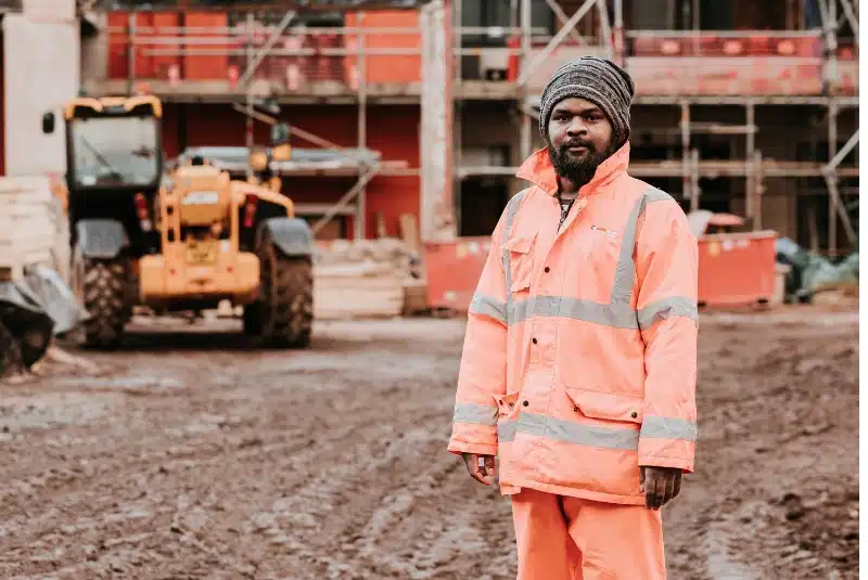 Our guard providing construction site security in Liverpool