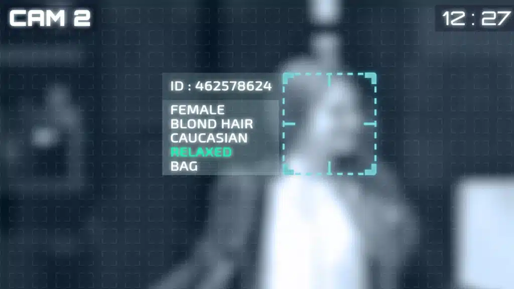 Example of what CCTV with facial recognition might look like