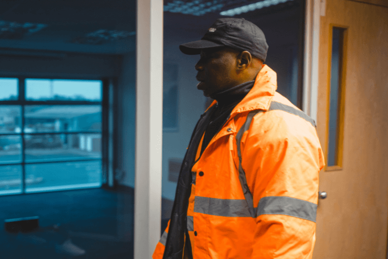 One of our guards providing Middlesbrough security