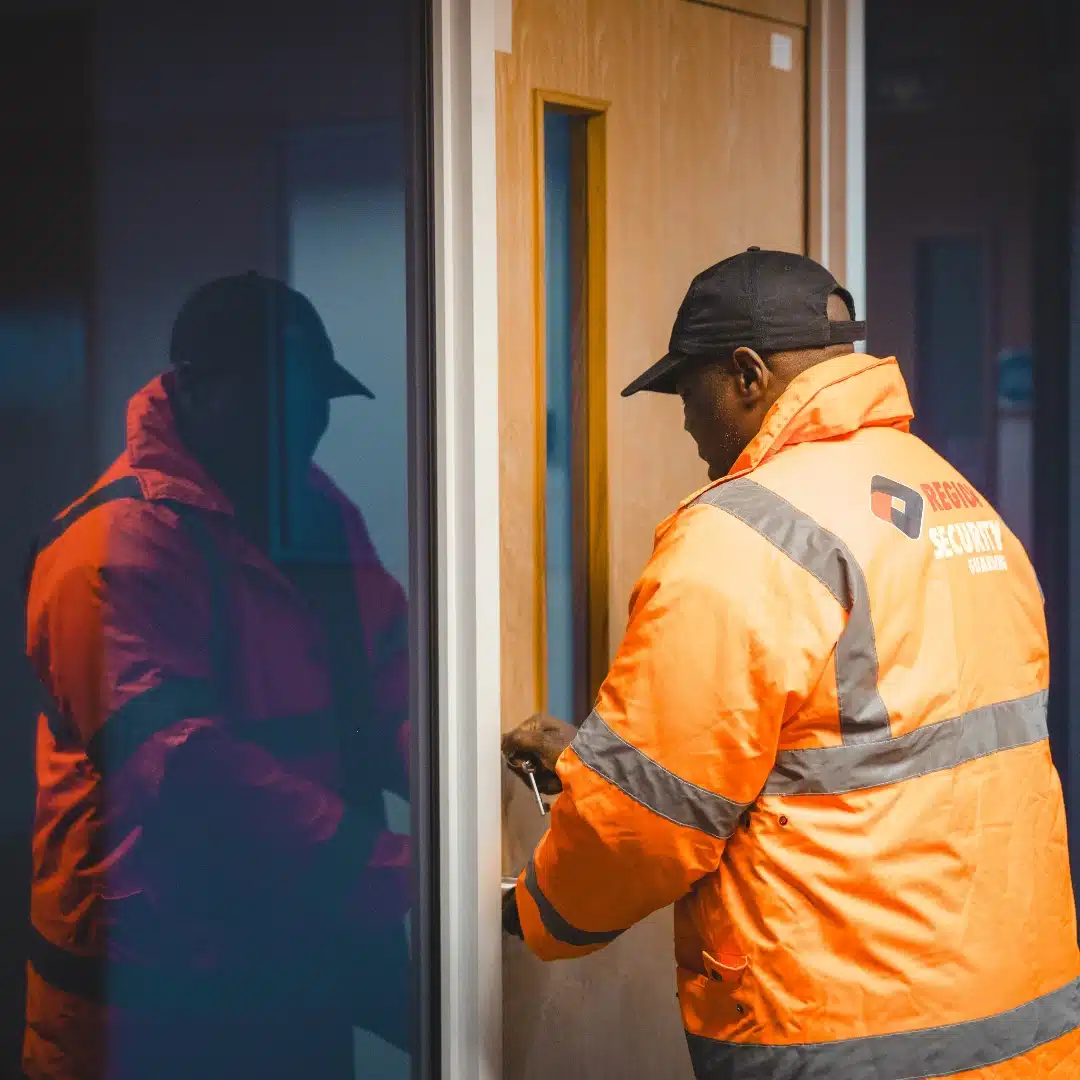 One of our manned guarding Bolton security officers on site