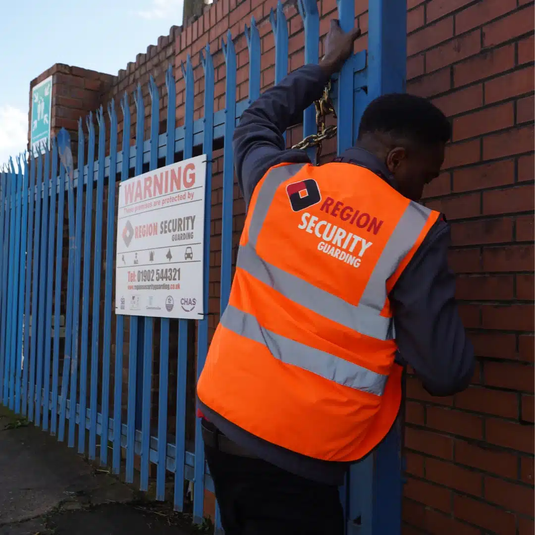 One of our security company St Helens guards on a site