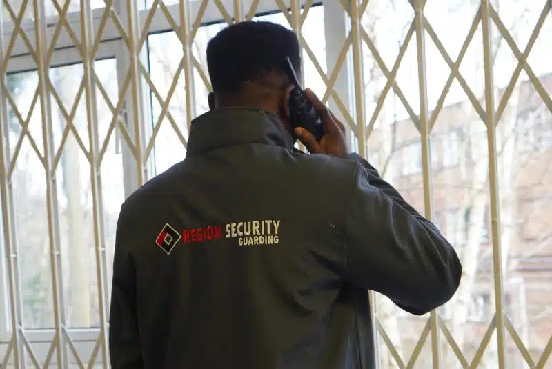 Our Hartlepool guard securing a retail store