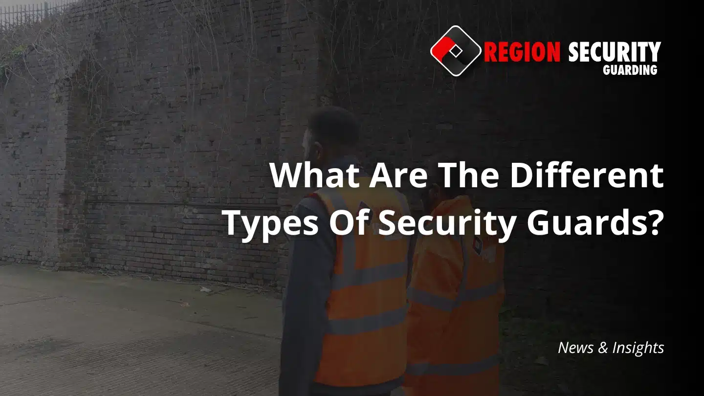 banner photo for what are the different types of security guards blog