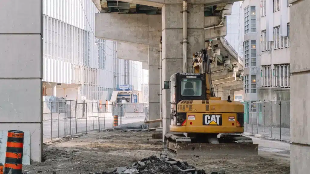 A geotechnical investigation site in the Midlands left without security measures