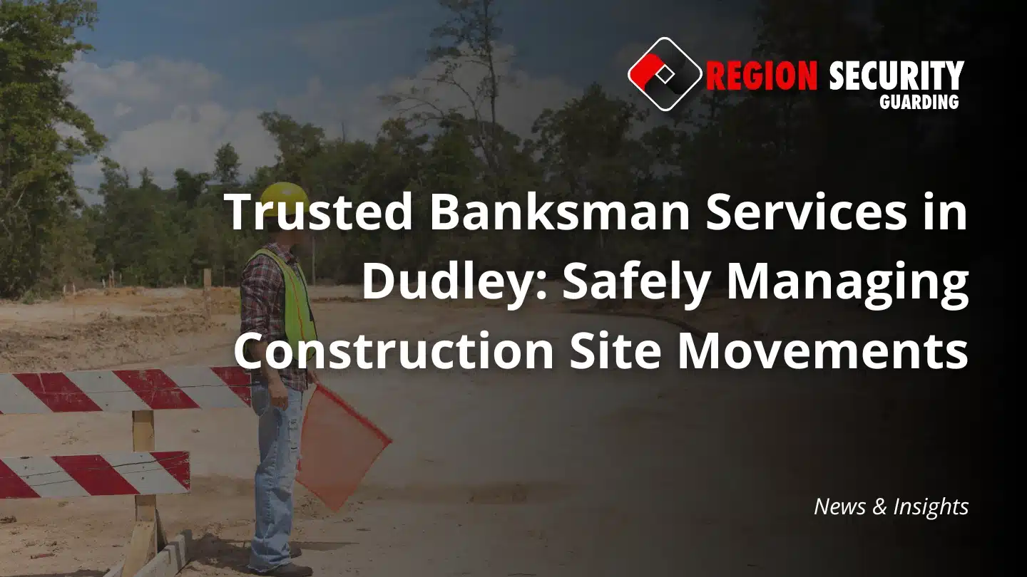 A site worker standing by a barrier, representing effective Banksman Services in Dudley for construction safety