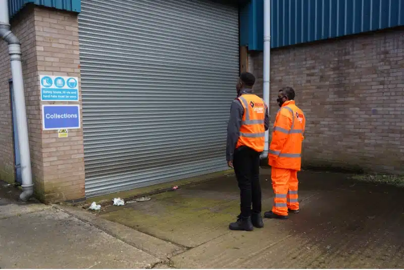 Derby warehouse manned guarding officers on site entry duty