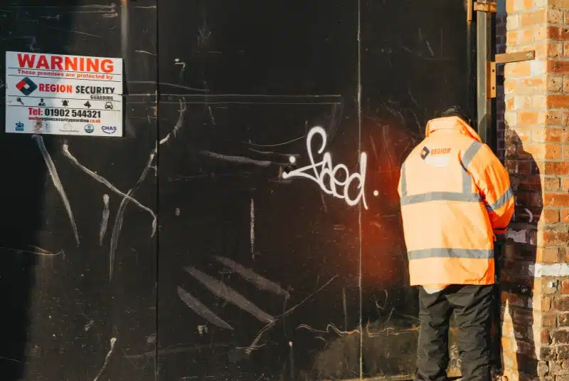 One of our Middlesbrough security guards providing private security