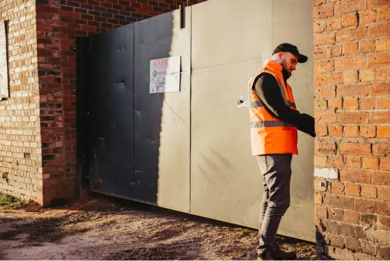 One of our guards providing private security services in Newcastle