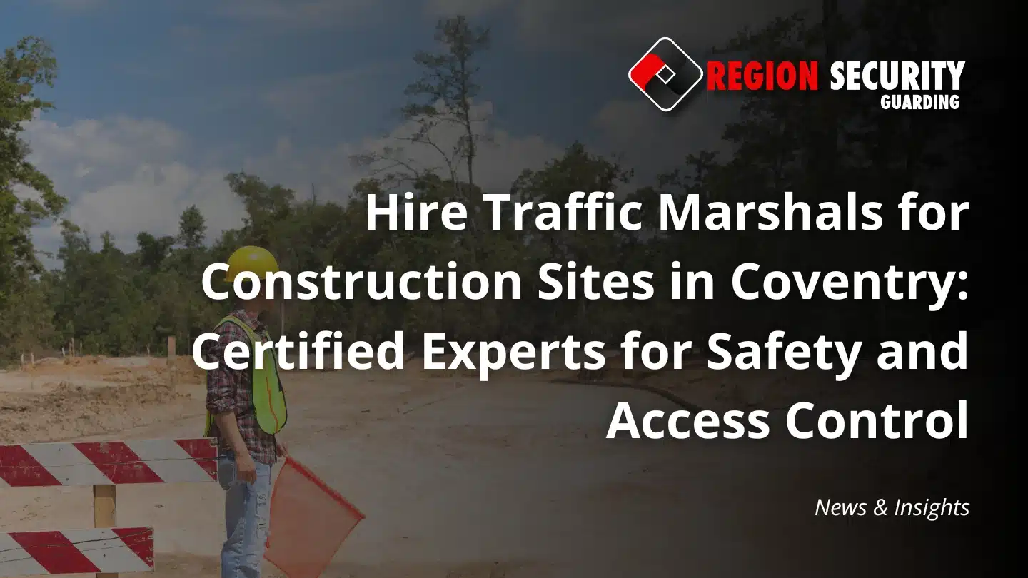 Hire traffic marshals for construction sites in Coventry like this experienced operative controlling site access at a busy building project.