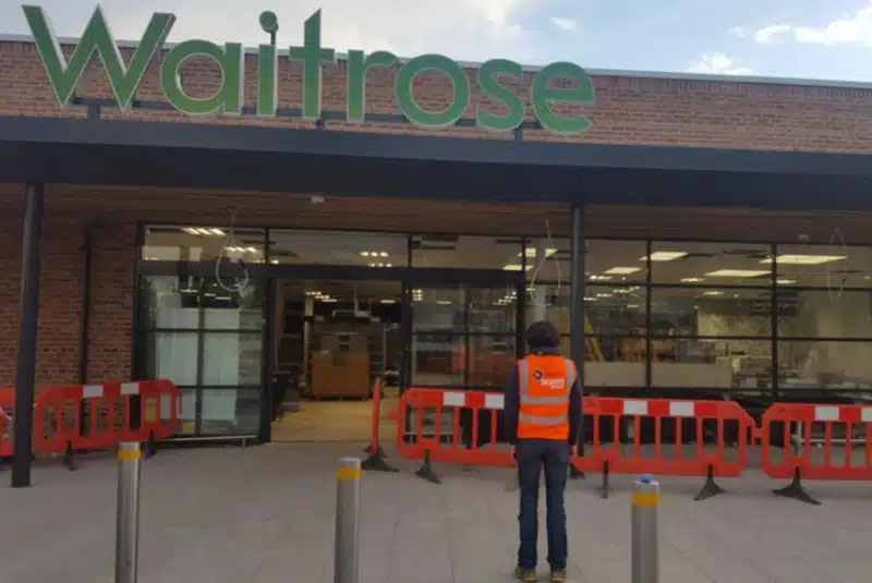 Our retail manned guard in Nottingham watching a shop entrance