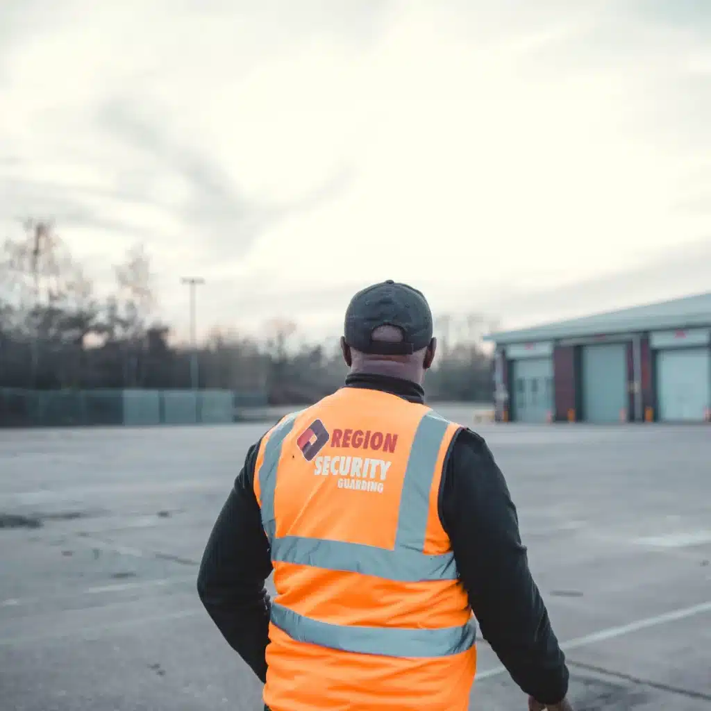 Our security company Eastwood guard at a warehouse.