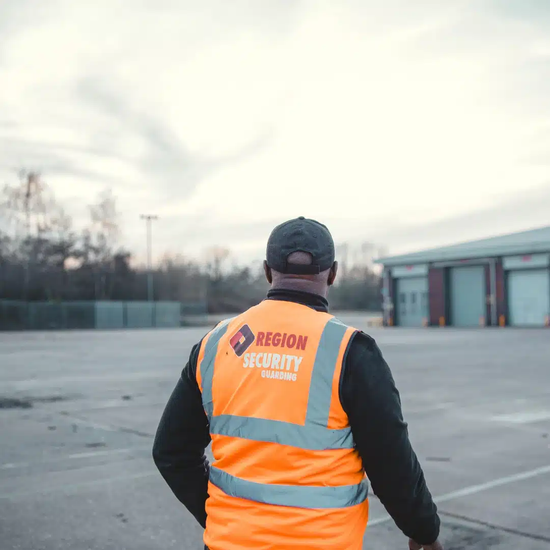 Our security company Eastwood guard at a warehouse.