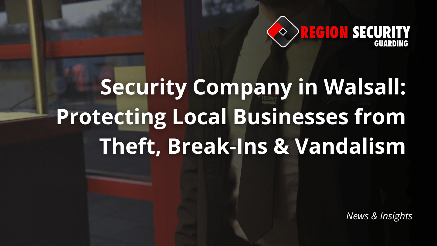 A Region Security Guarding professional, representing the security company in Walsall, is getting ready for a shift