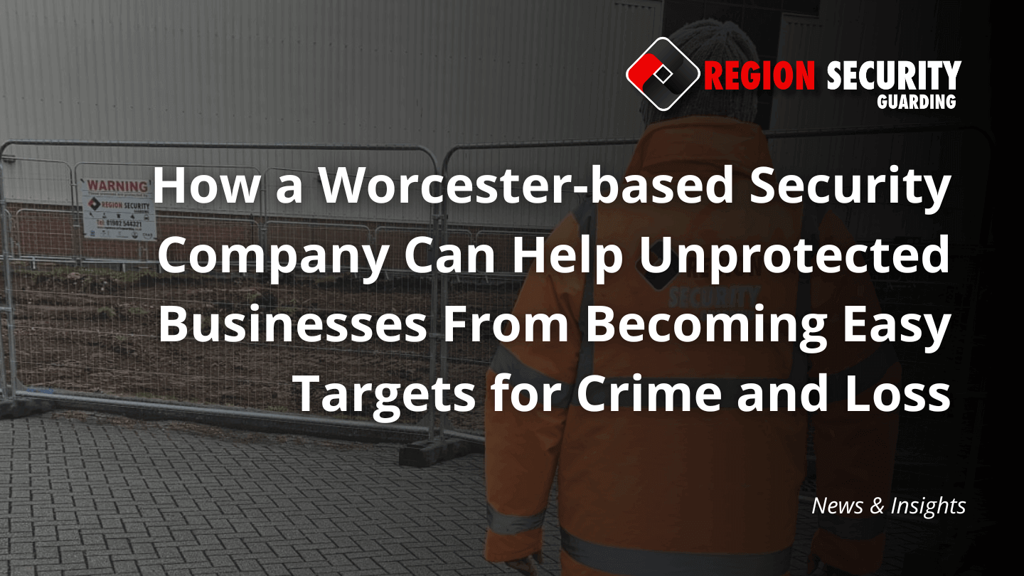 A construction site benefits from the presence of a guard from our Worcester-based security company