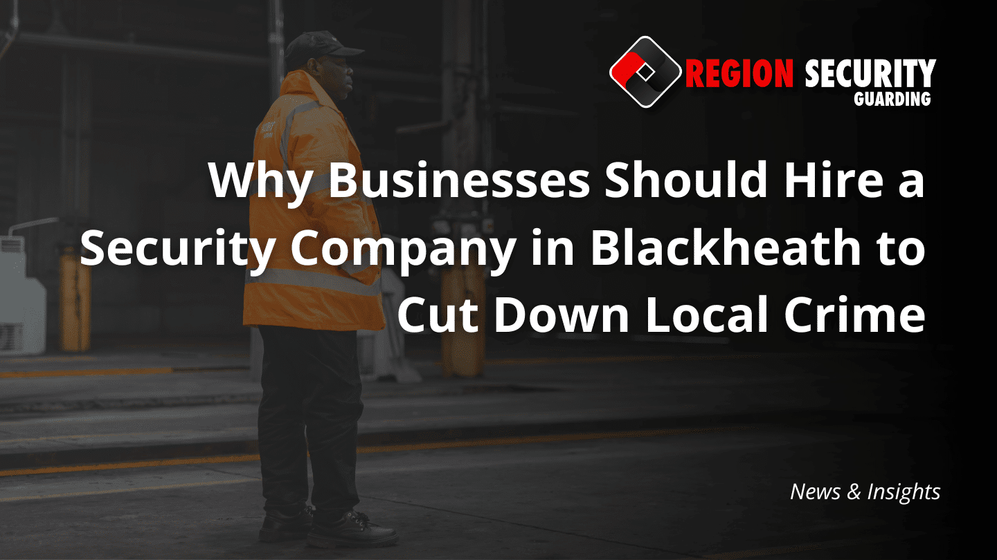 A professional guard from our security company in Blackheath oversees an industrial environment.