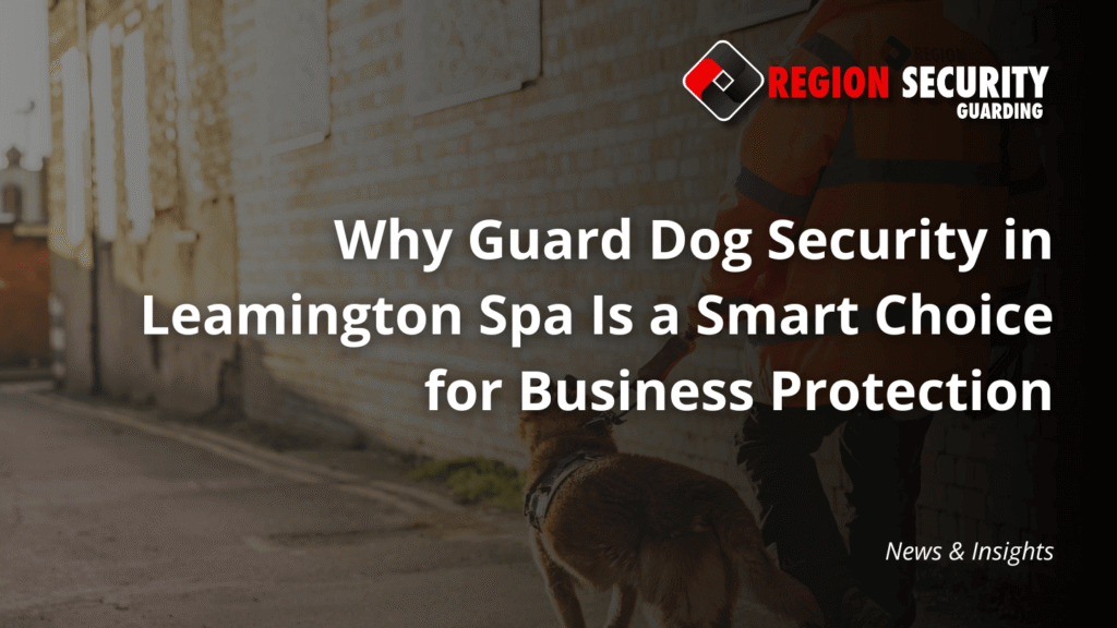 Guard dog security in Leamington Spa, featuring a professional handler and their patrol canine