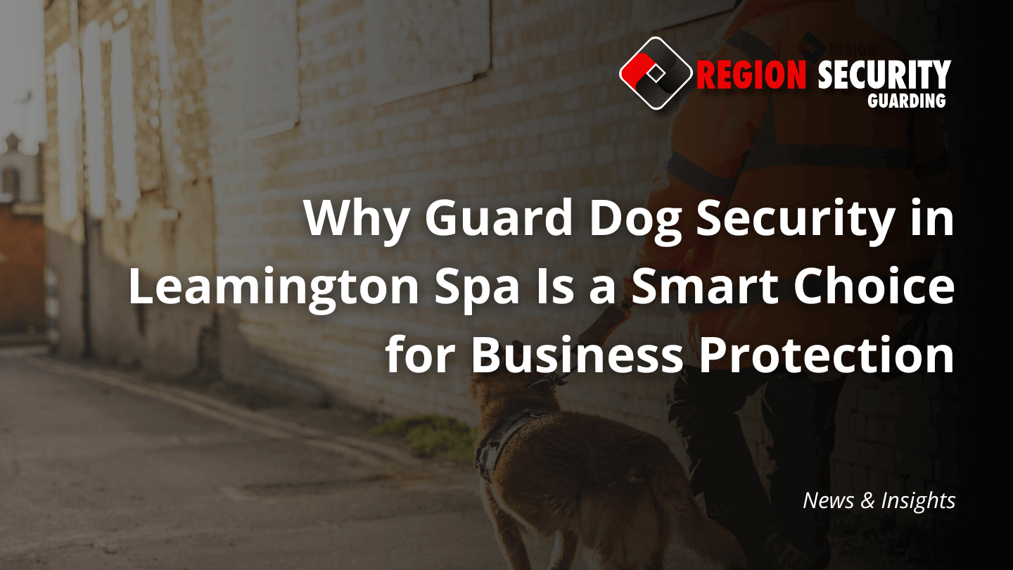 Guard dog security in Leamington Spa, featuring a professional handler and their patrol canine