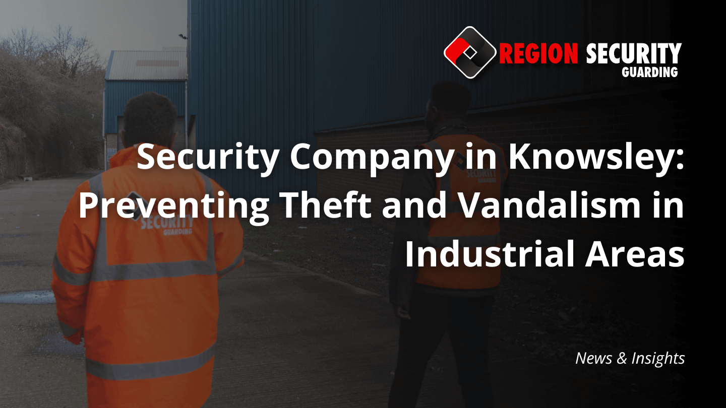 A team from a Security Company in Knowsley on patrol in an industrial area, providing visible security.
