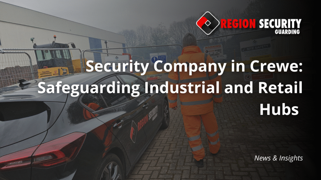 Security guard protecting industrial and retail premises in Crewe