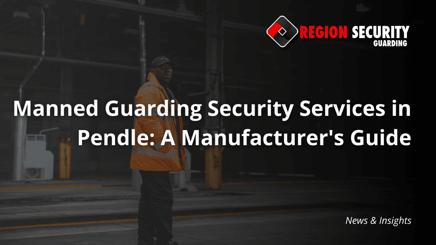 An officer in hi-vis clothing on patrol indoors, providing manned guarding security services in Pendle for an industrial facility.