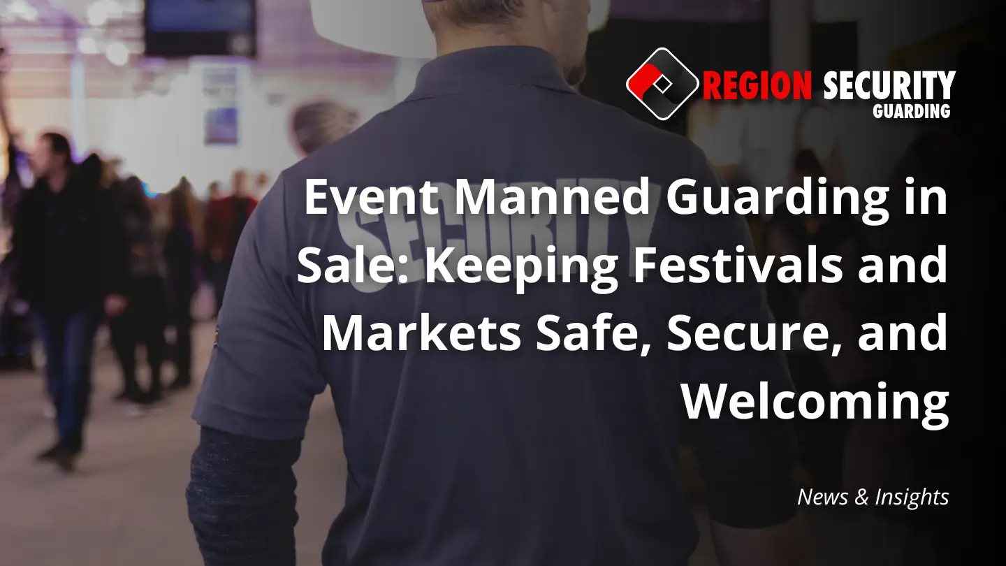 Event manned guarding in Sale providing security at a busy outdoor festival to ensure safety and a welcoming environment.