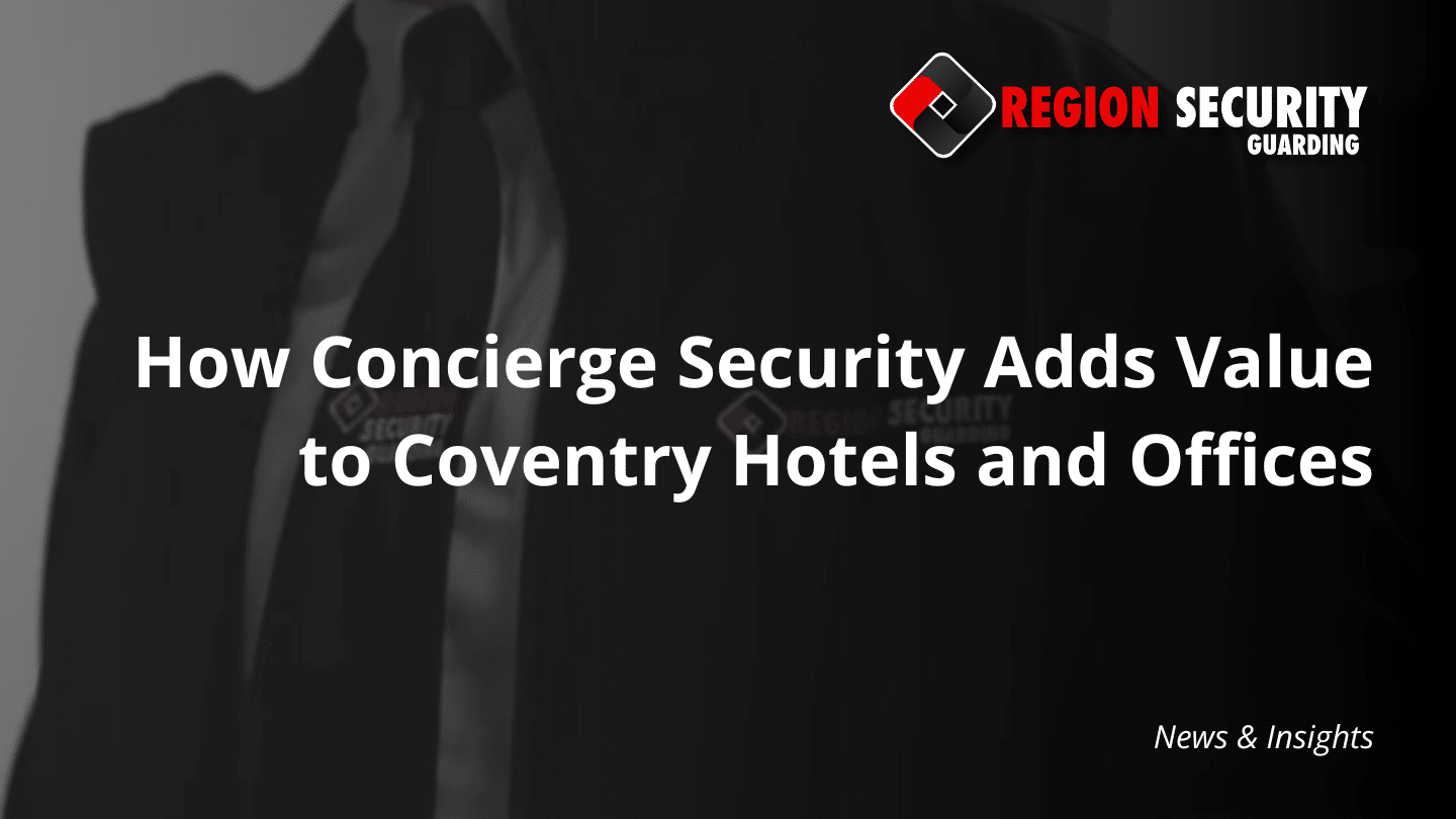 Close-up of a security guard's professional suit and tie, highlighting the benefits of concierge security Coventry provides.