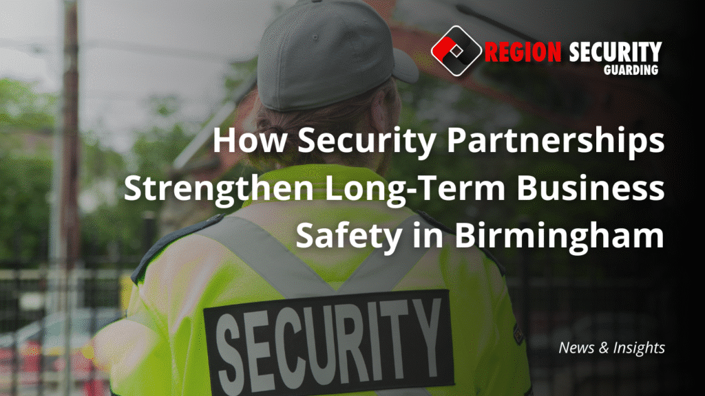 Security guard providing long-term commercial security in Birmingham for a business property