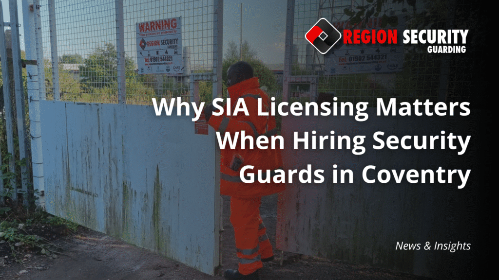 SIA Licensed security guards Coventry