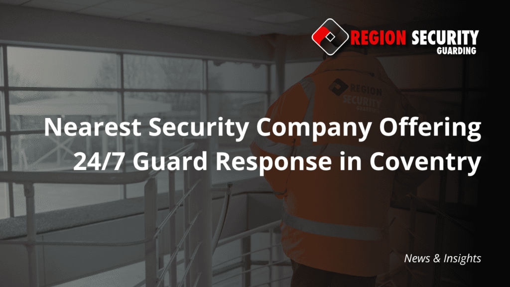 A dedicated security officer maintaining a presence inside a modern building, highlighting the ready availability of a security service Coventry team.