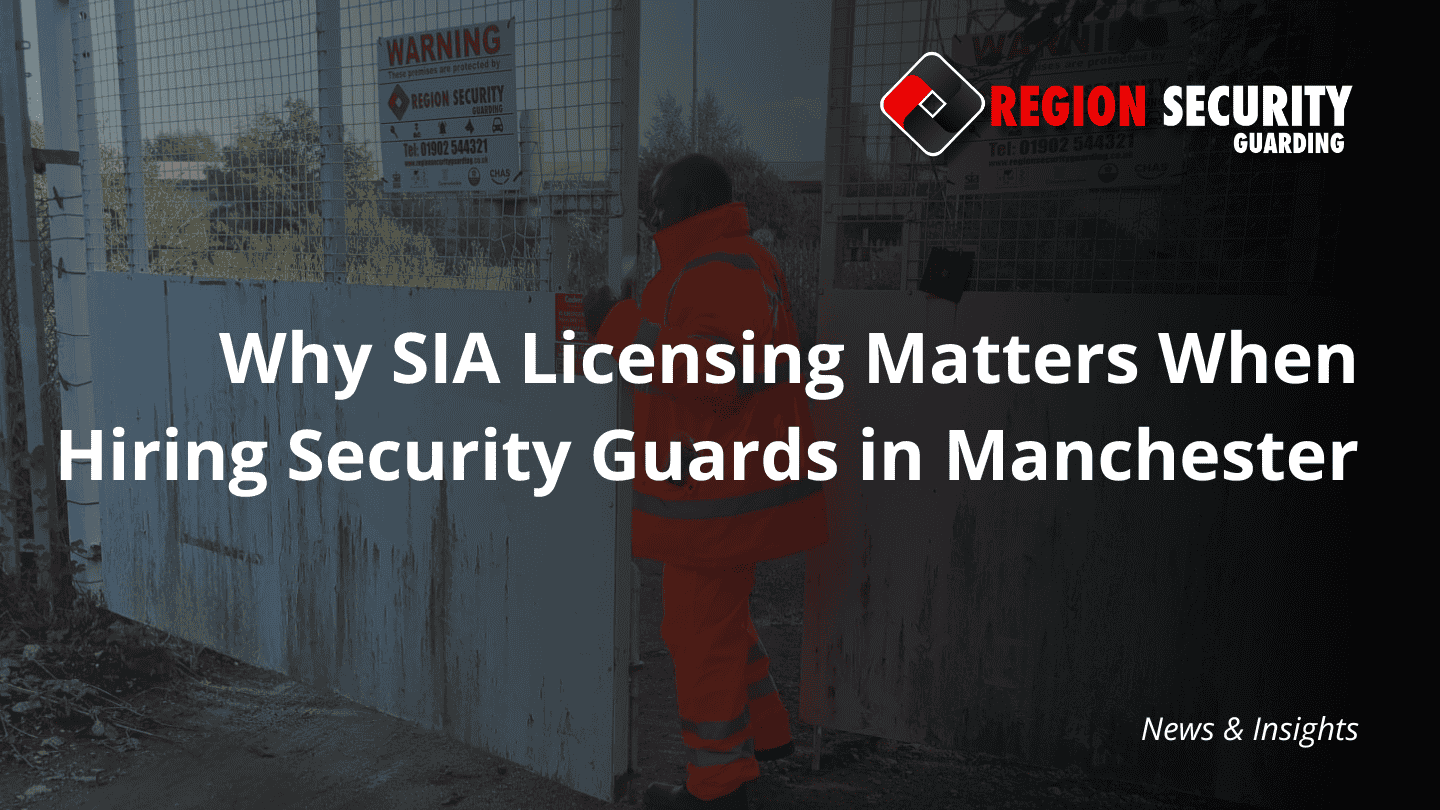 A professional guard interacting with a security gate, highlighting the role of SIA licensed security guards in Manchester in access control.