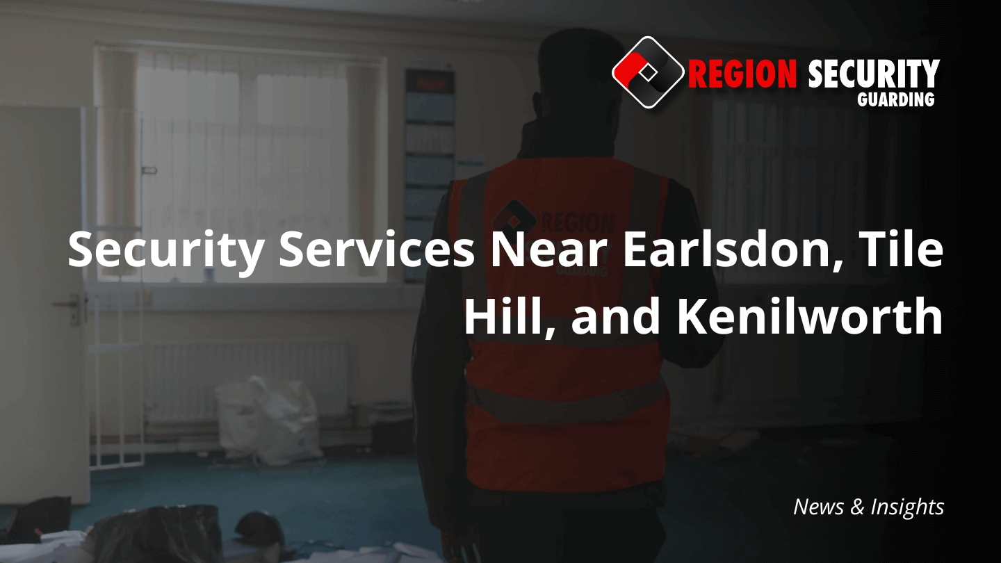 This image shows a security officer inspecting an interior space, illustrating the dedicated security services near Earlsdon.
