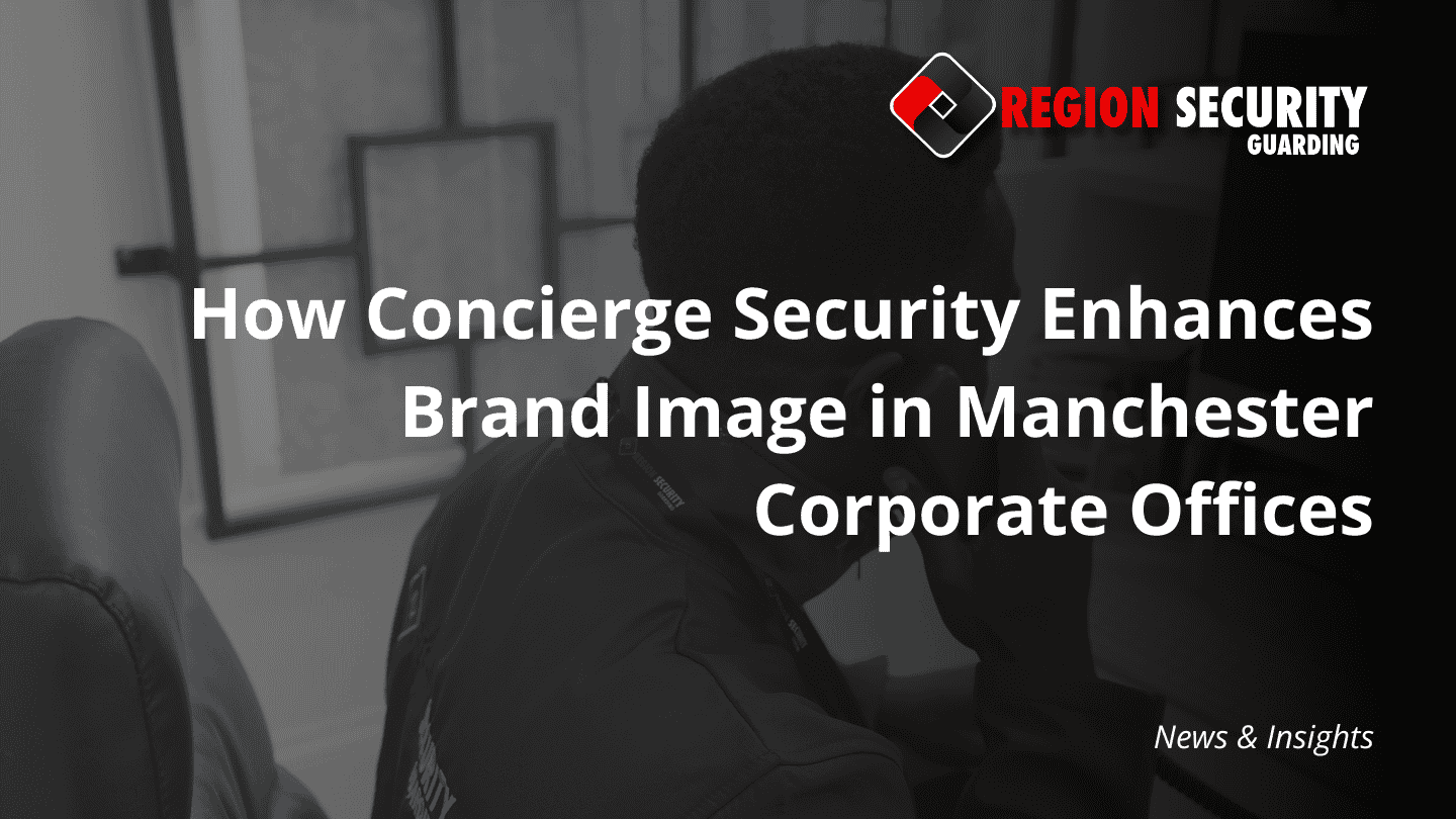 A security professional sits at a desk, speaking on the phone, demonstrating the service provided by concierge security for Manchester corporate offices.