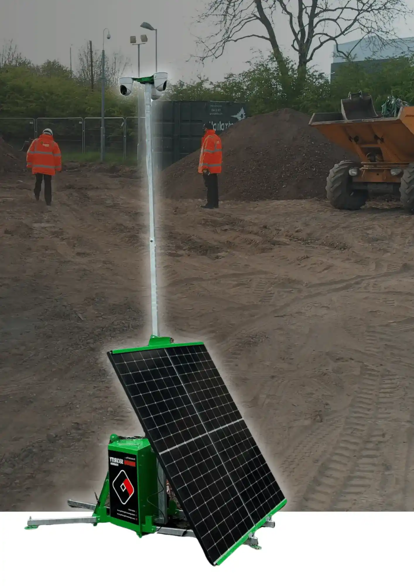 Green and white solar panel service flyer — promoting eco-friendly energy solutions and installation.