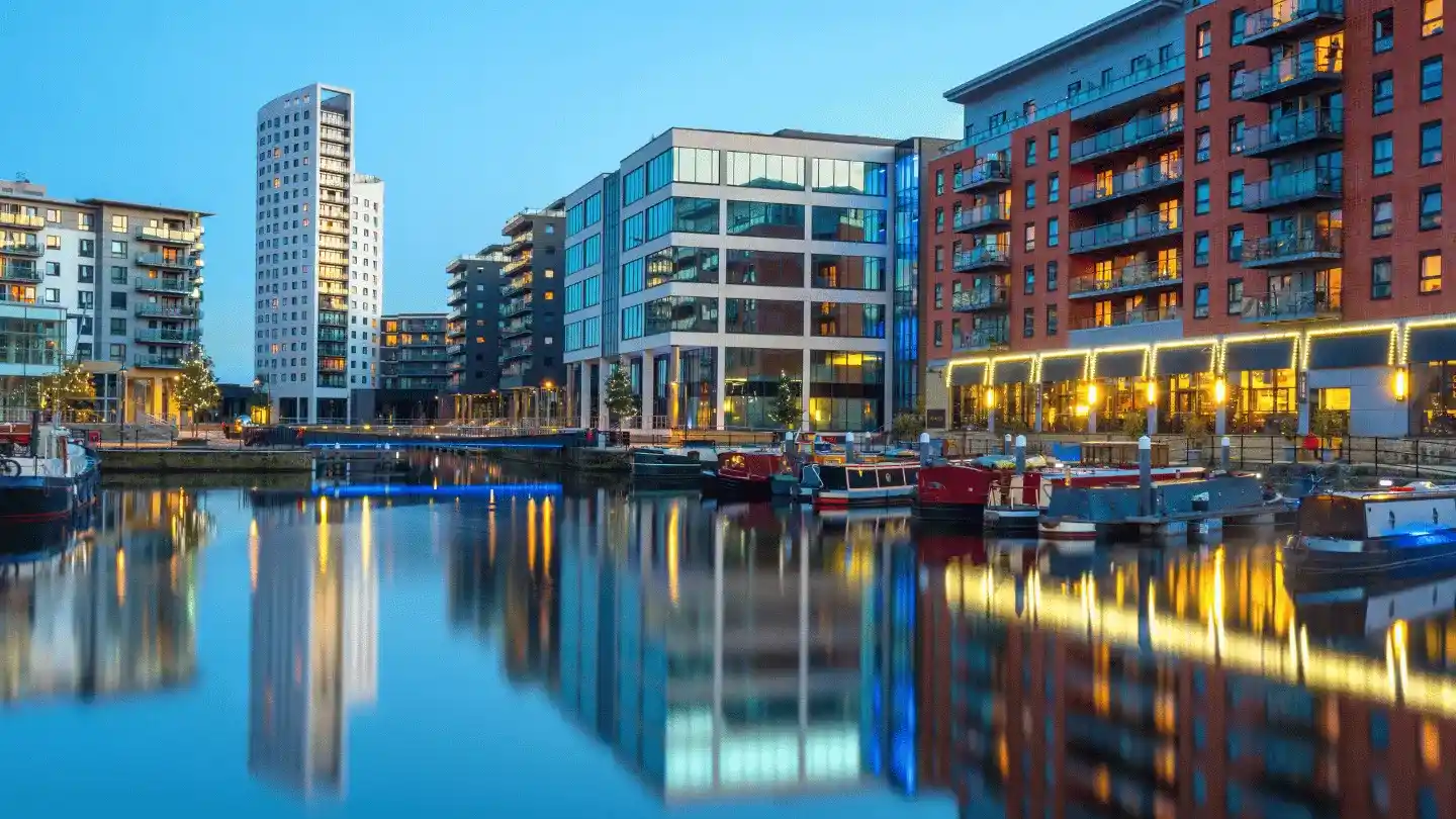 Leeds dock at night