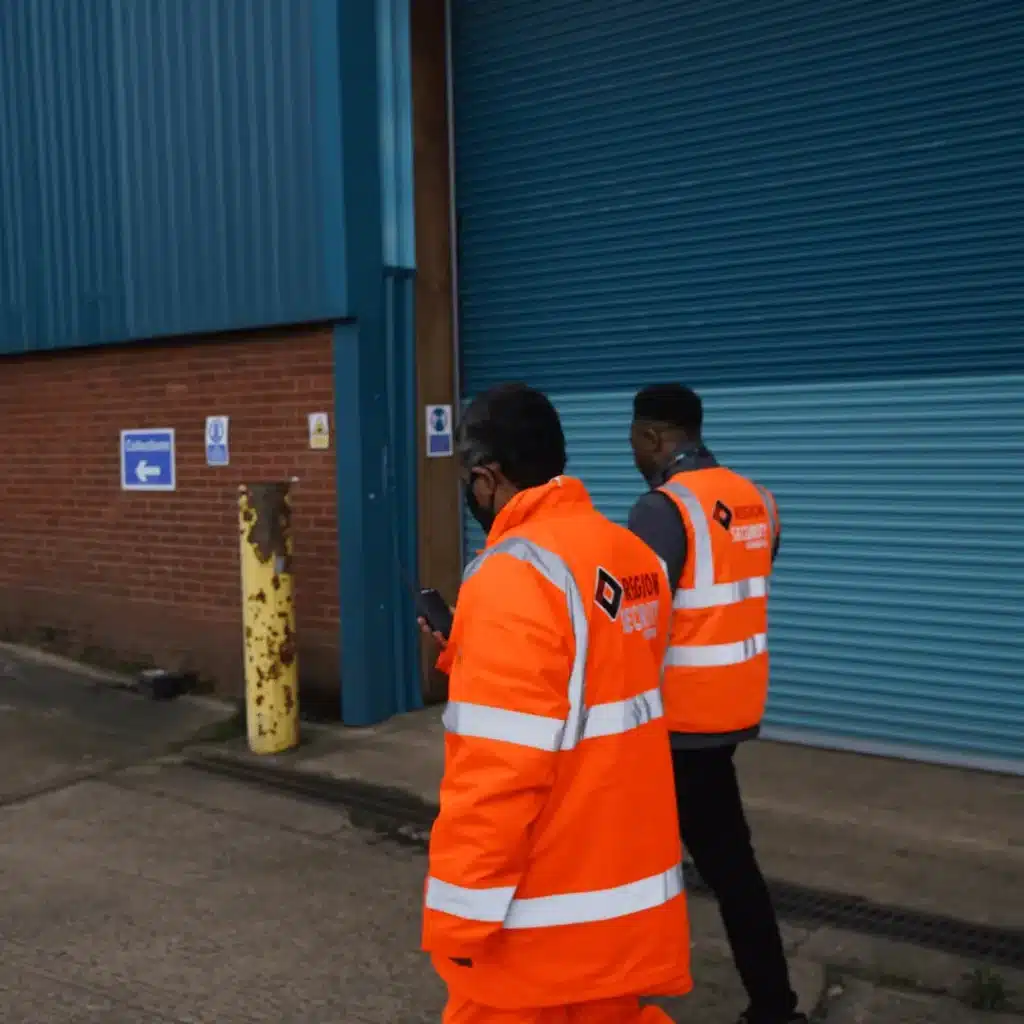 warehouse security guards protecting logistics facility in Manchester