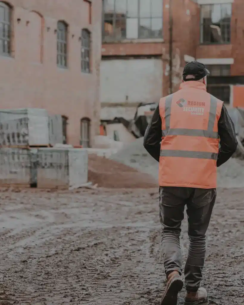 Gatehouse security guard monitoring site entrance in Birmingham