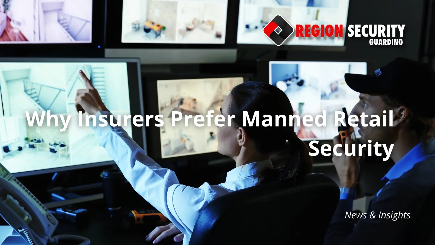 Reducing retail insurance premiums with manned guarding