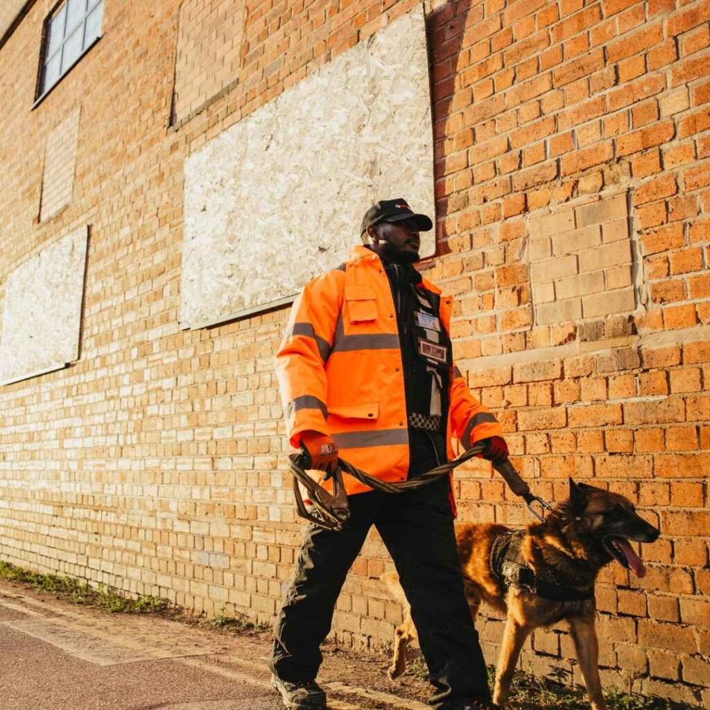 SIA licensed security guards protecting business premises