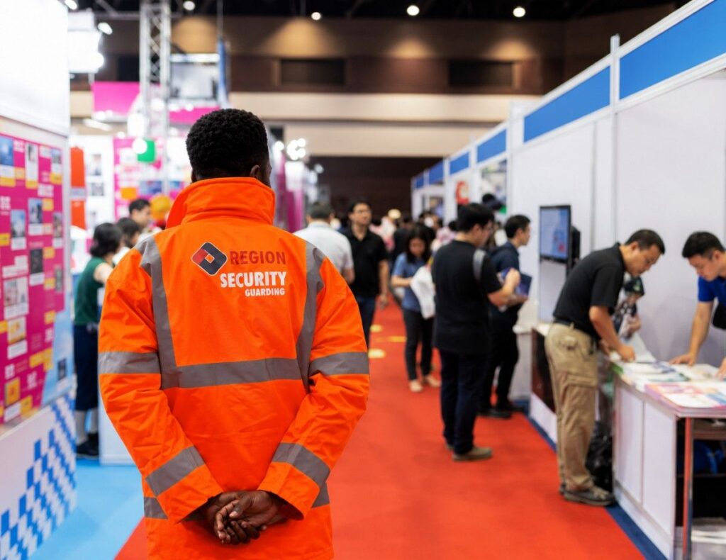 region security guard secure the event