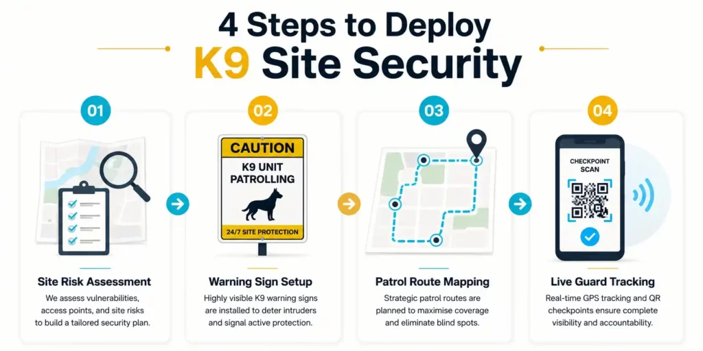 K9 security for cardiff construction perimeters