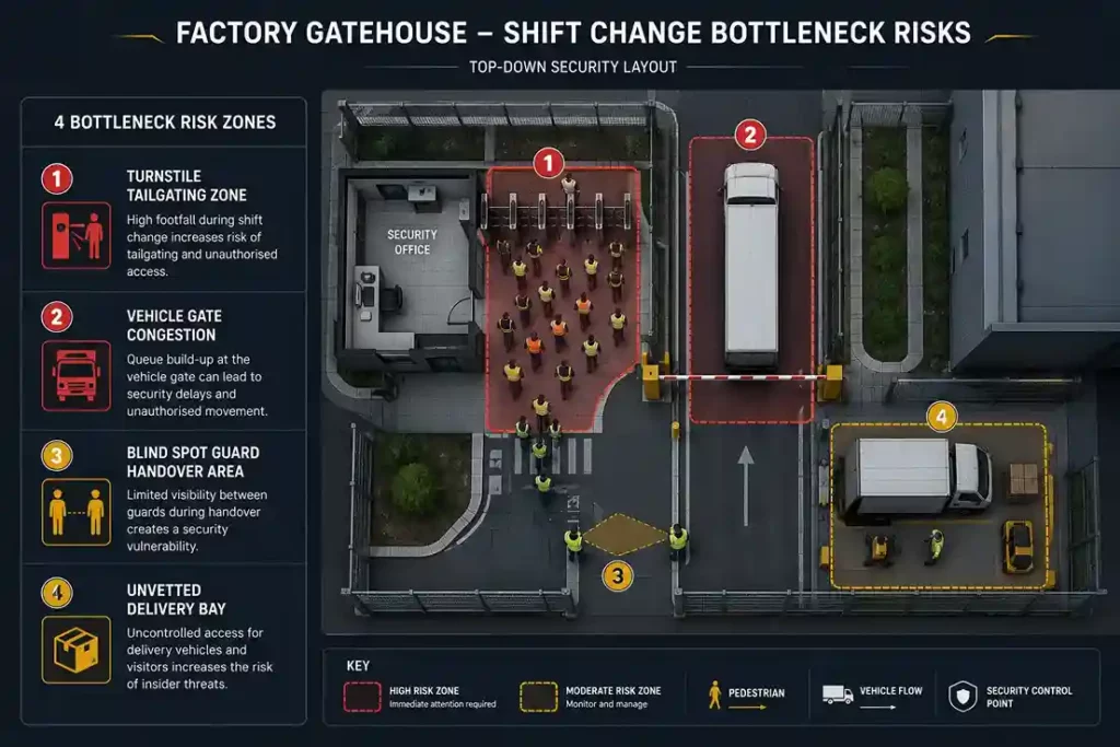 manufacturing shift handover security
