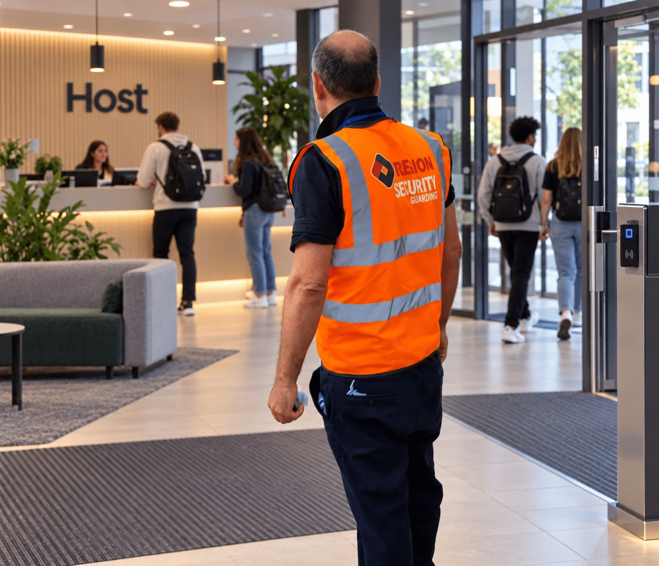 Leicester security guards in the Host Lobby